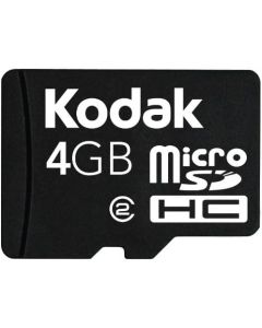 Kodak Micro SD 4 GB Class 2 Flash Memory Card with SD Adapter KSDMI4GBPSBNAA